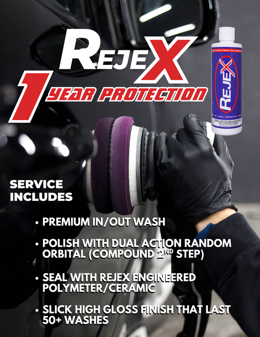 Premium 1 year Rejex polymeter seal/Polish compound with Interior light cleaning