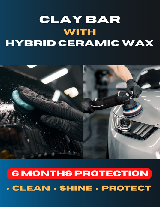Premium Clay Bar/Hybrid Ceramic Wax with Interior Cleaning - Schedule Appointment